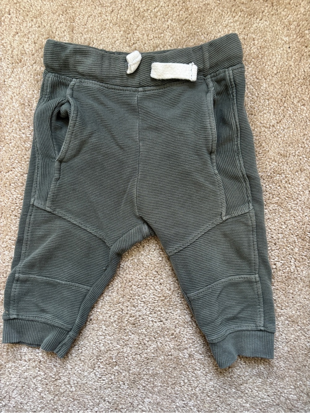 Zara Baby Olive Green Ribbed Waist Pants